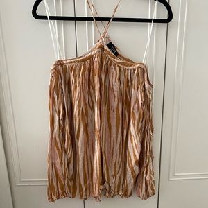 Vici Collection cold shoulder tan zebra print top. Size small. Never worn.